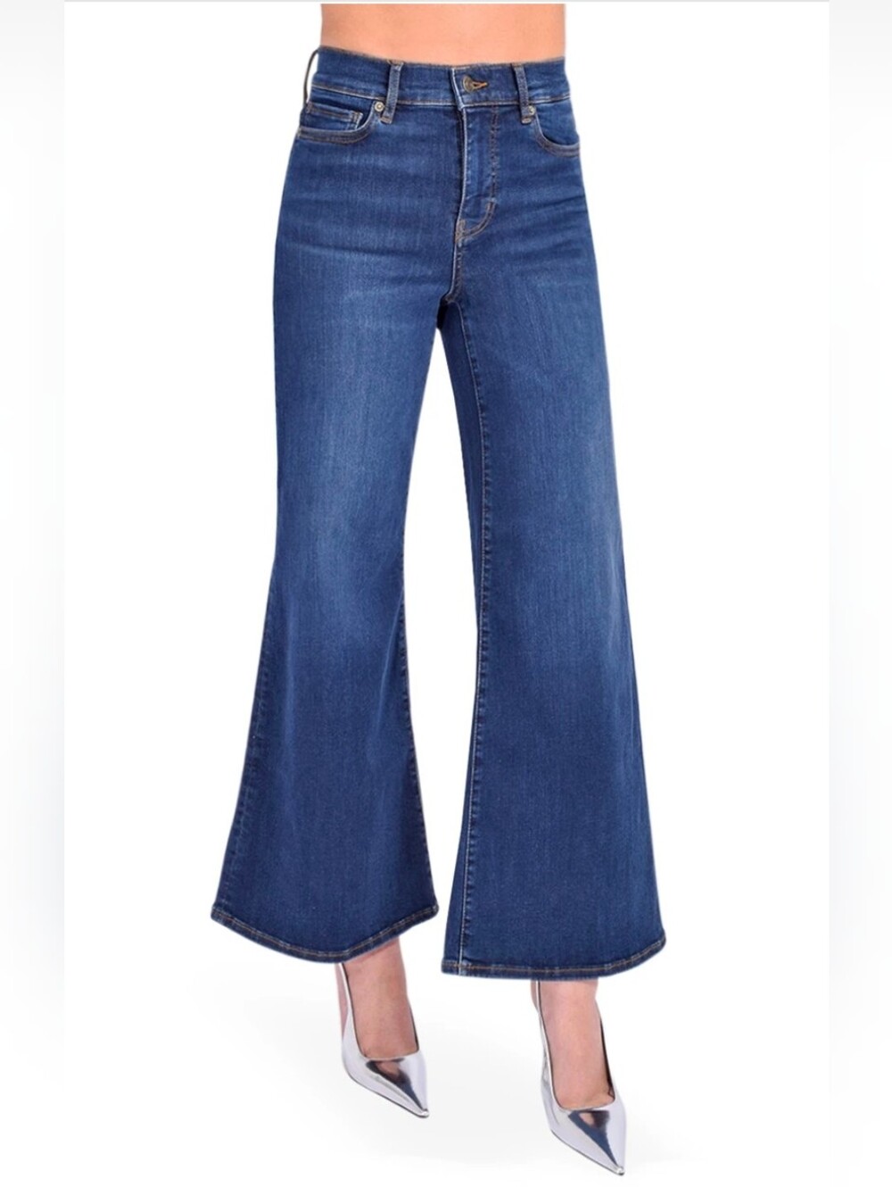 FRAME Le Palazzo Crop Jeans in Moonflower – Size 33